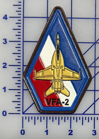 Official VFA-2 Bounty Hunters F-18 Super Hornet Leather Shoulder Patches
