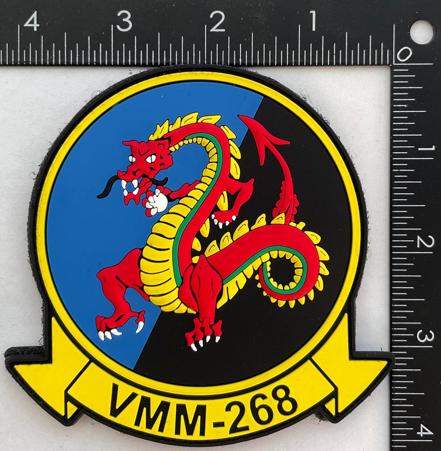 Officially Licensed USMC VMM-268 Red Dragons PVC Patches