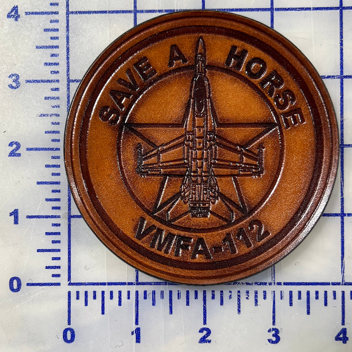 Official VMFA-112 Cowboys F/A-18 Leather Shoulder Patch