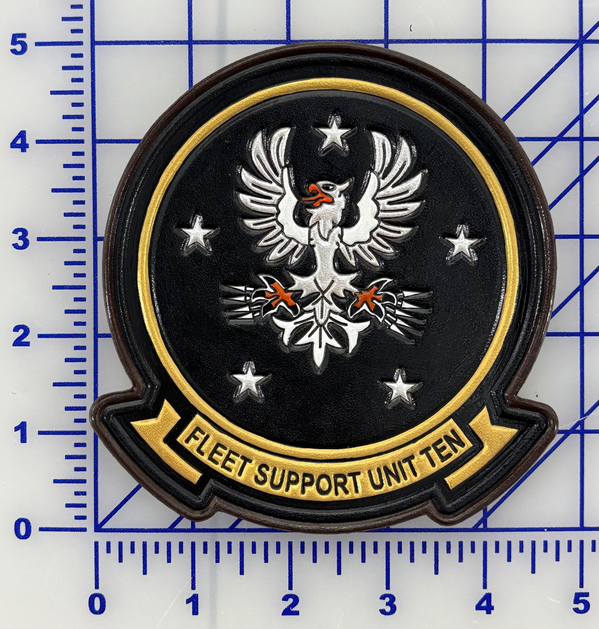 Officially Licensed US Navy Fleet Support Unit 10 Leather Patch