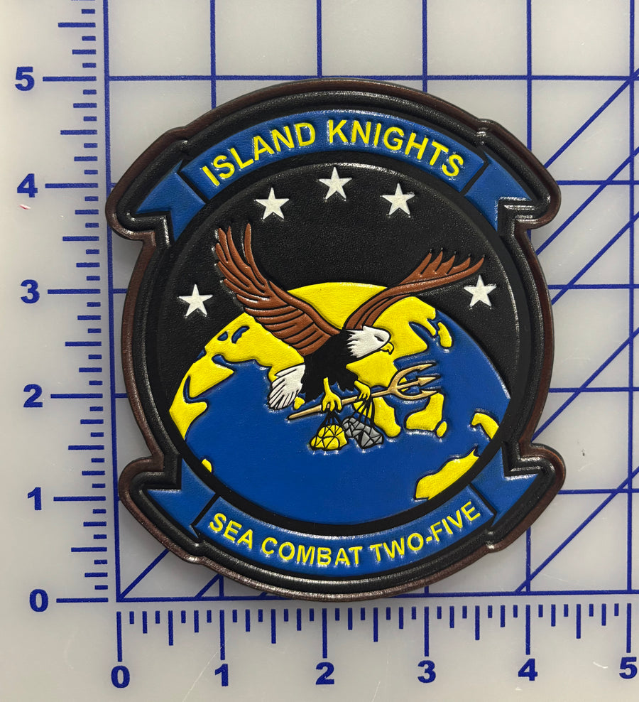 Officially Licensed US Navy HSC-25 Island Knights Leather Patch