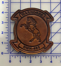 Officially Licensed HMH-465 Warhorse Leather Patches