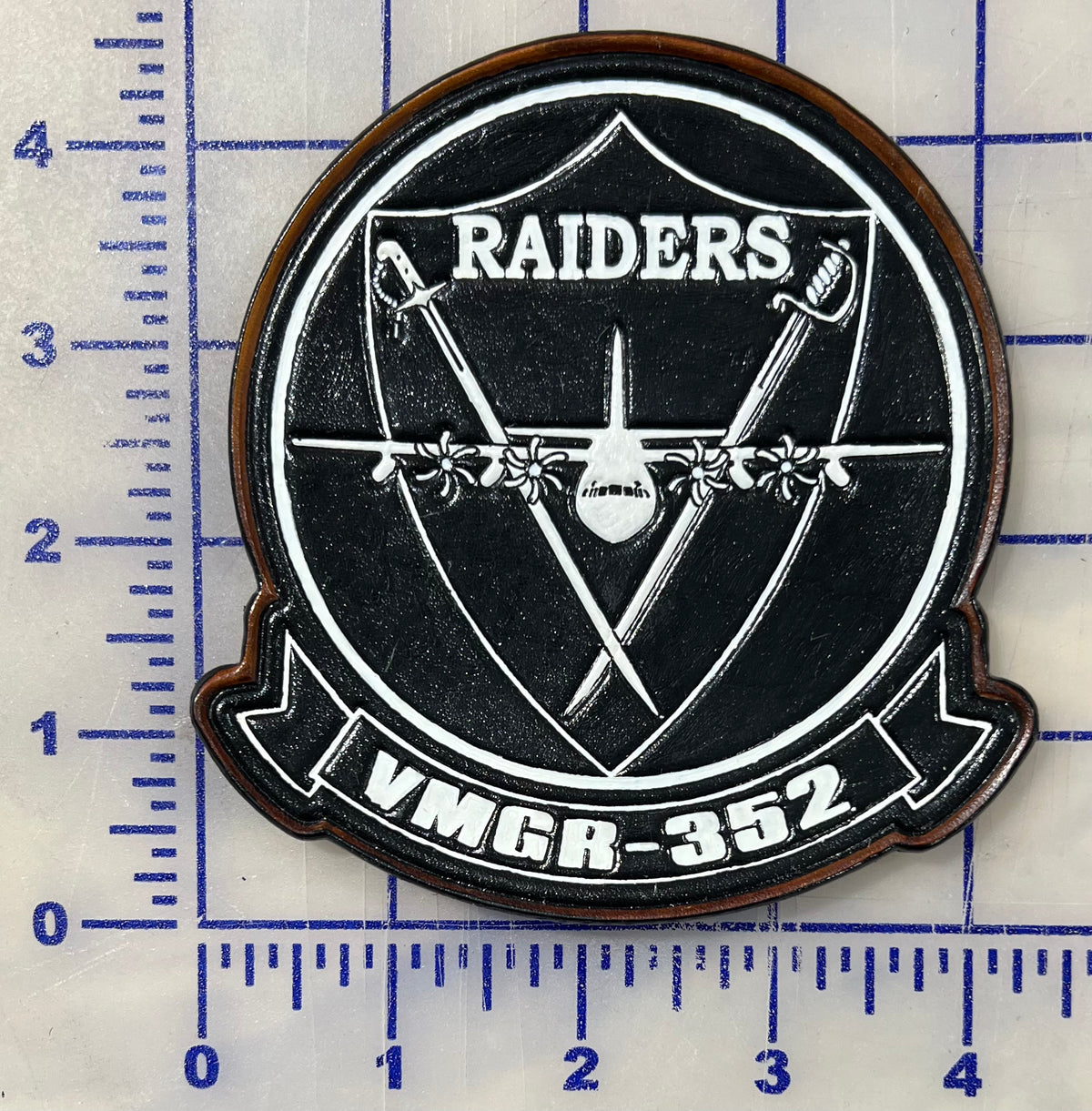 Officially Licensed USMC VMGR-352 Raiders Leather Patches