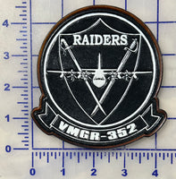 Officially Licensed USMC VMGR-352 Raiders Leather Patches