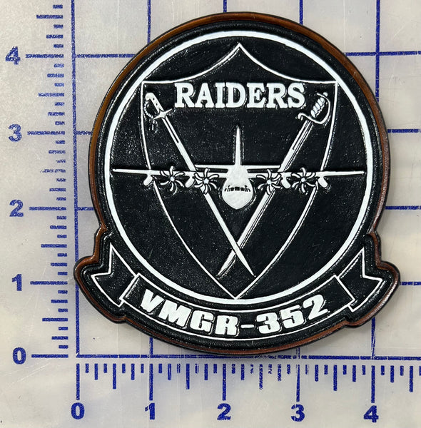 Officially Licensed USMC VMGR-352 Raiders Leather Patches