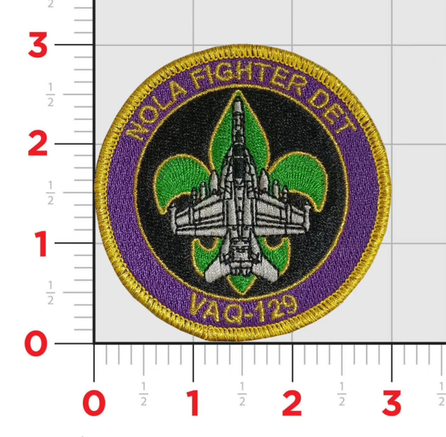 Official VAQ-129 Vikings NOLA Fighter Det EA-18G Growler Shoulder Patch