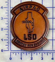 Official US Navy AIRPAC LSO Leather Patch