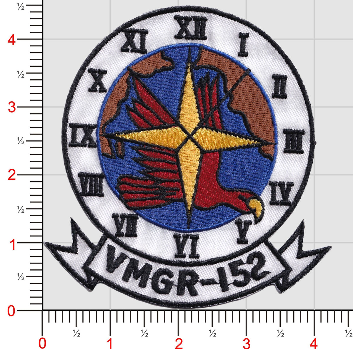 Officially Licensed USMC VMGR-152 Sumos Black Edge Patch