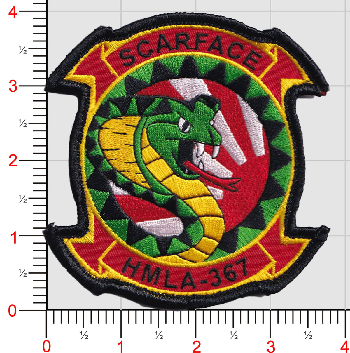 Officially Licensed USMC HMLA-367 Scarface Okinawa Patch