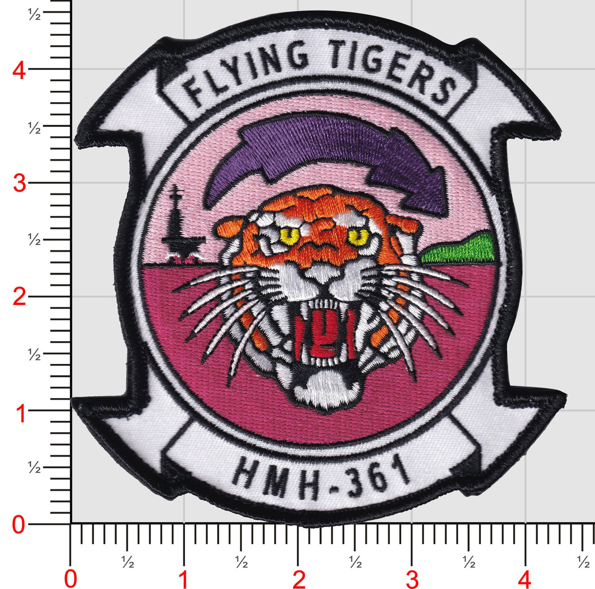 Officially Licensed USMC HMH-361 Flying Tigers Current Yellow Eyes Patches