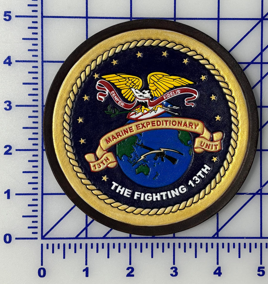 Officially Licensed USMC 13th MEU Marine Expeditionary Unit Leather Patch