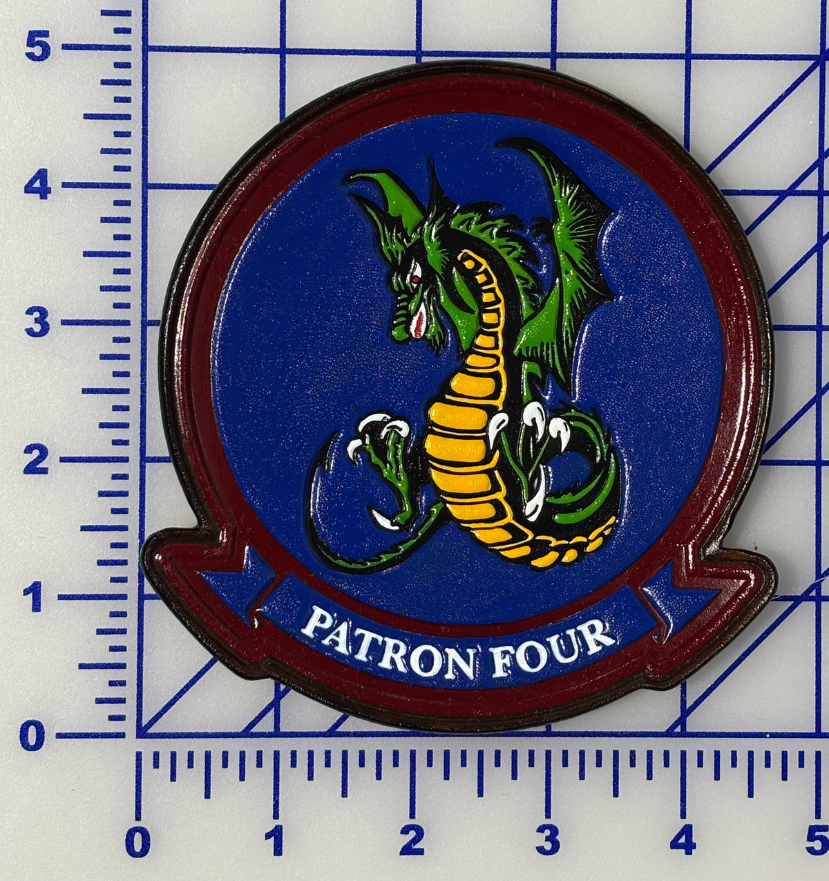 Officially Licensed US Navy VP-4 Skinny Dragons Leather Squadron Patch