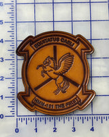 Officially Licensed HMM-161 Greyhawks Hand Painted Leather Patch