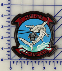 Officially Licensed HMH-366 Hammerheads Hand Painted Leather Patch