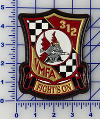 Officially Licensed USMC VMFA-312 Checkerboards Leather Squadron Patches