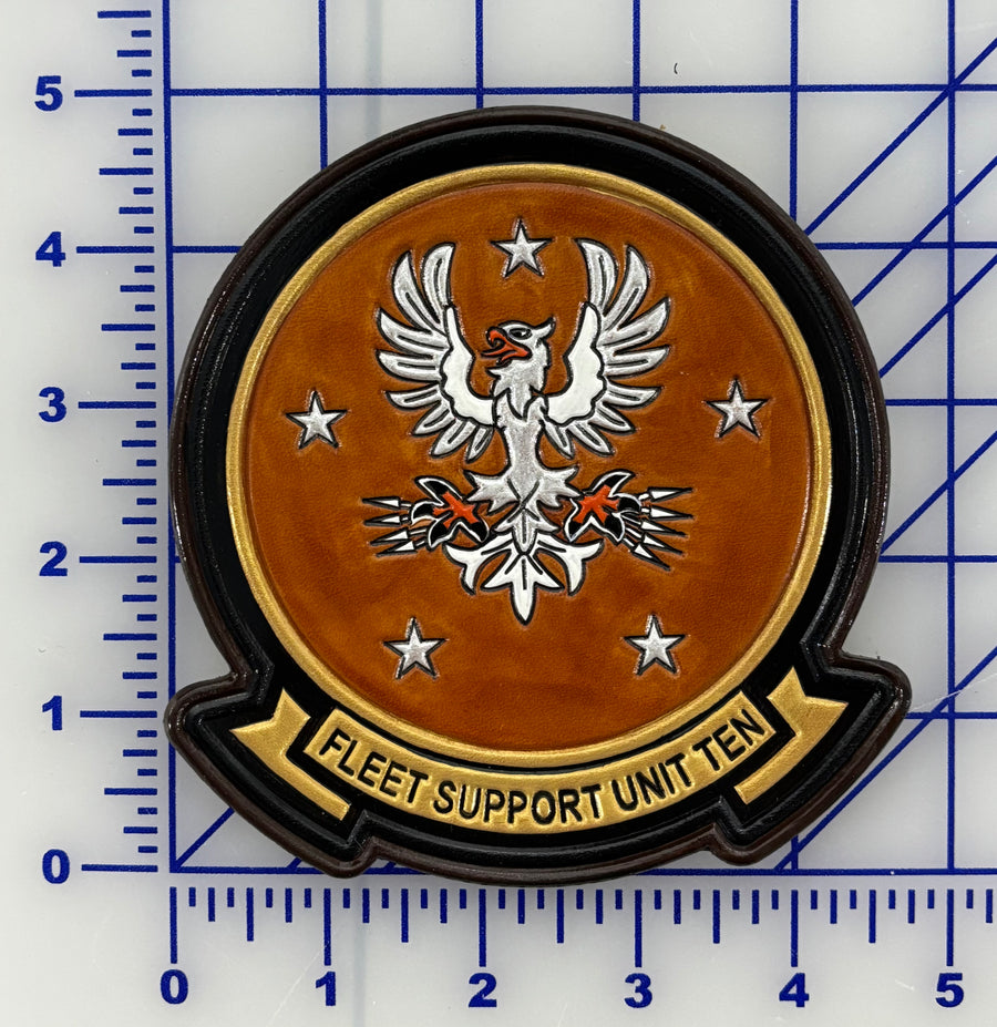 Officially Licensed US Navy Fleet Support Unit 10 Leather Patch