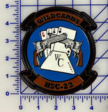 Officially Licensed US Navy HSC-23 Wildcards Leather Patch