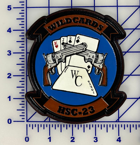 Officially Licensed US Navy HSC-23 Wildcards Leather Patch