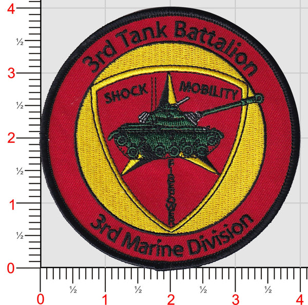 Officially Licensed USMC 3rd Tank Bn 3rd MARDIV Patch