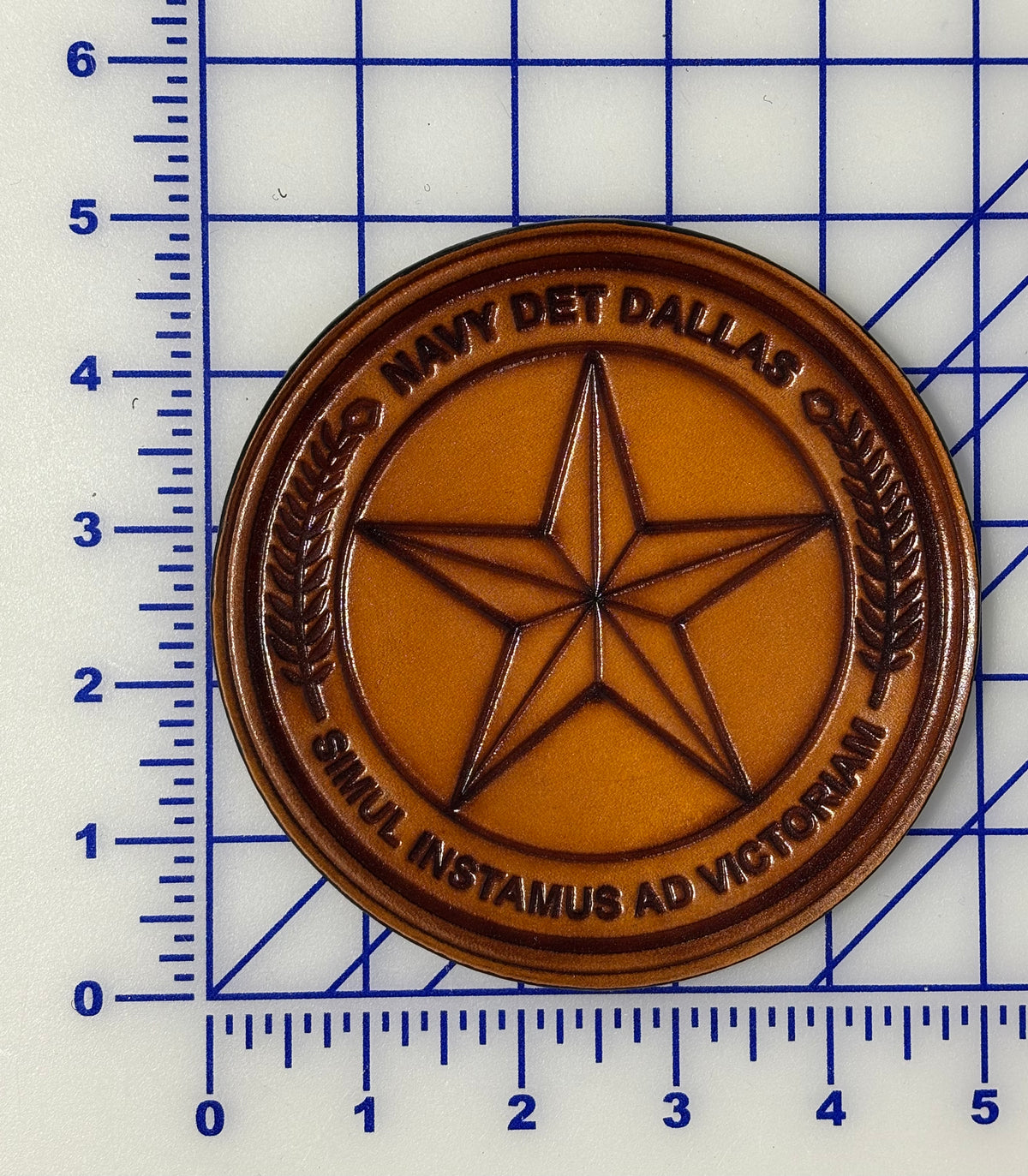 Officially Licensed US Navy Det Dallas Leather Patch