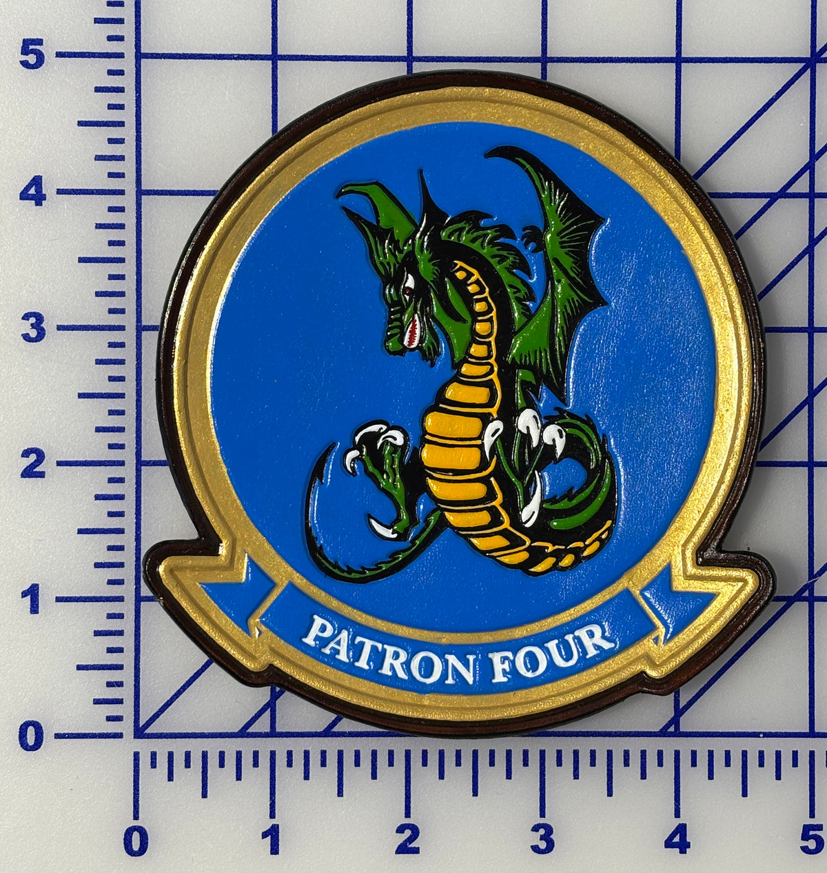 Officially Licensed US Navy VP-4 Skinny Dragons Leather Squadron Patch