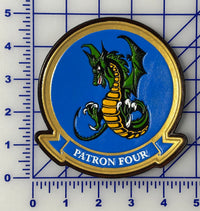 Officially Licensed US Navy VP-4 Skinny Dragons Leather Squadron Patch