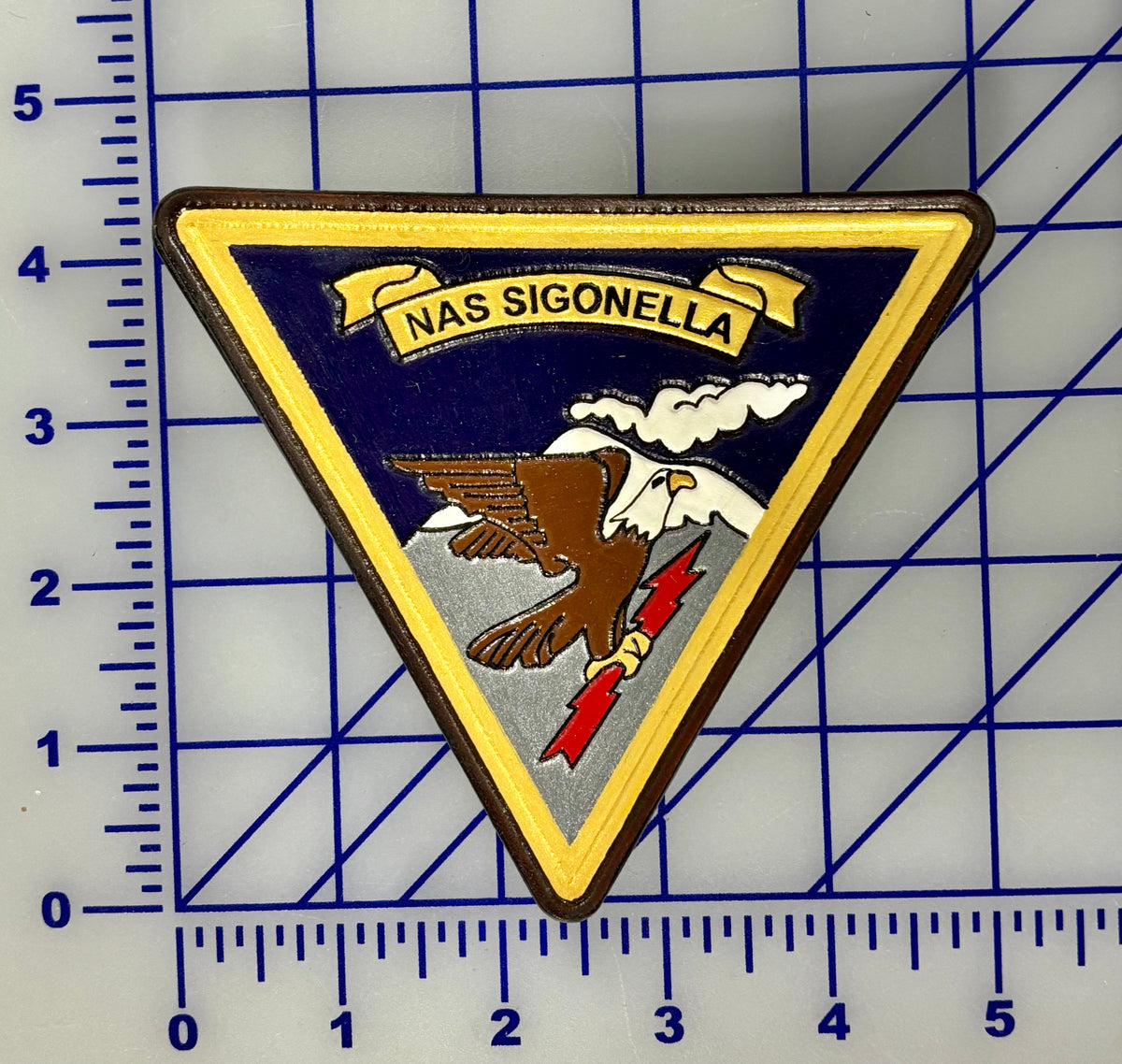 Officially Licensed US Navy Naval Air Station Sigonella Leather Patch