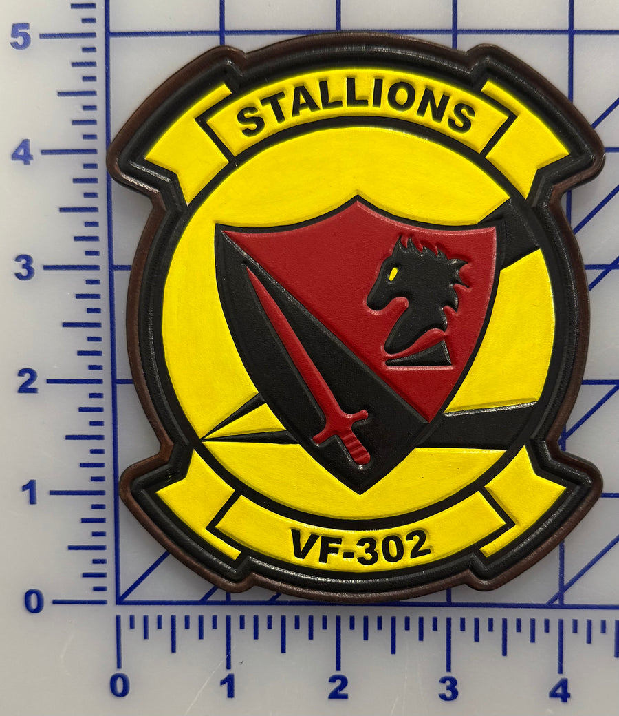 Officially Licensed US Navy VF-302 Stallions Leather Patches
