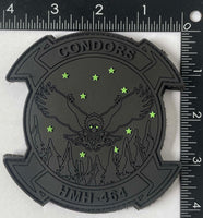 Official HMH-464 Condors Blackout PVC Patch