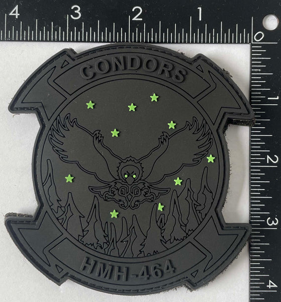Official HMH-464 Condors Blackout PVC Patch
