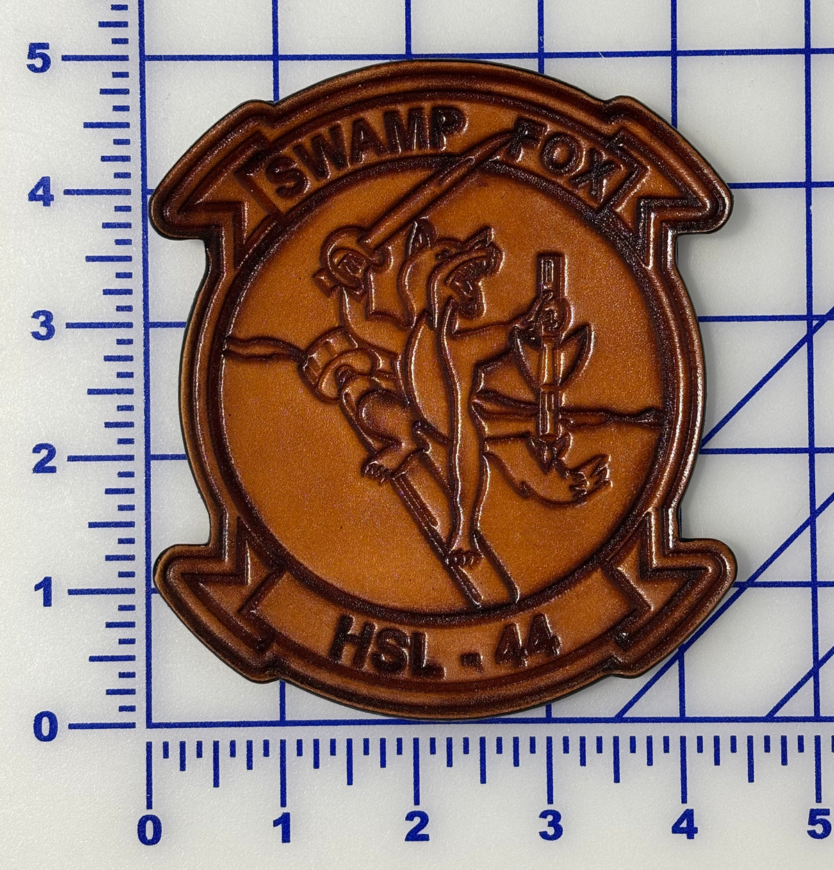Officially Licensed US Navy HSL-44 Swamp Foxes Squadron Leather Patch