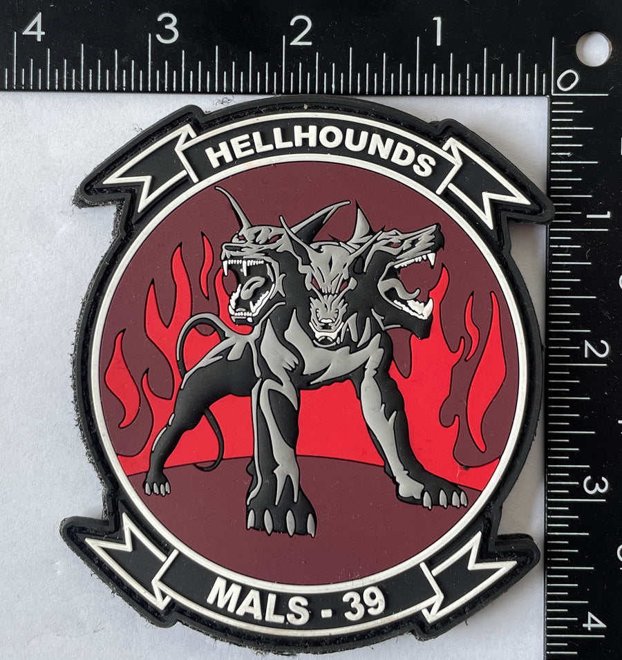 Officially Licensed USMC MALS-39 Hellhounds PVC Patches