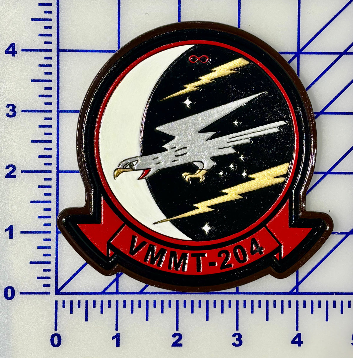 Officially Licensed USMC VMMT-204 Raptors Leather Patches