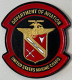 Officially Licensed USMC Department of Aviation Leather Patches