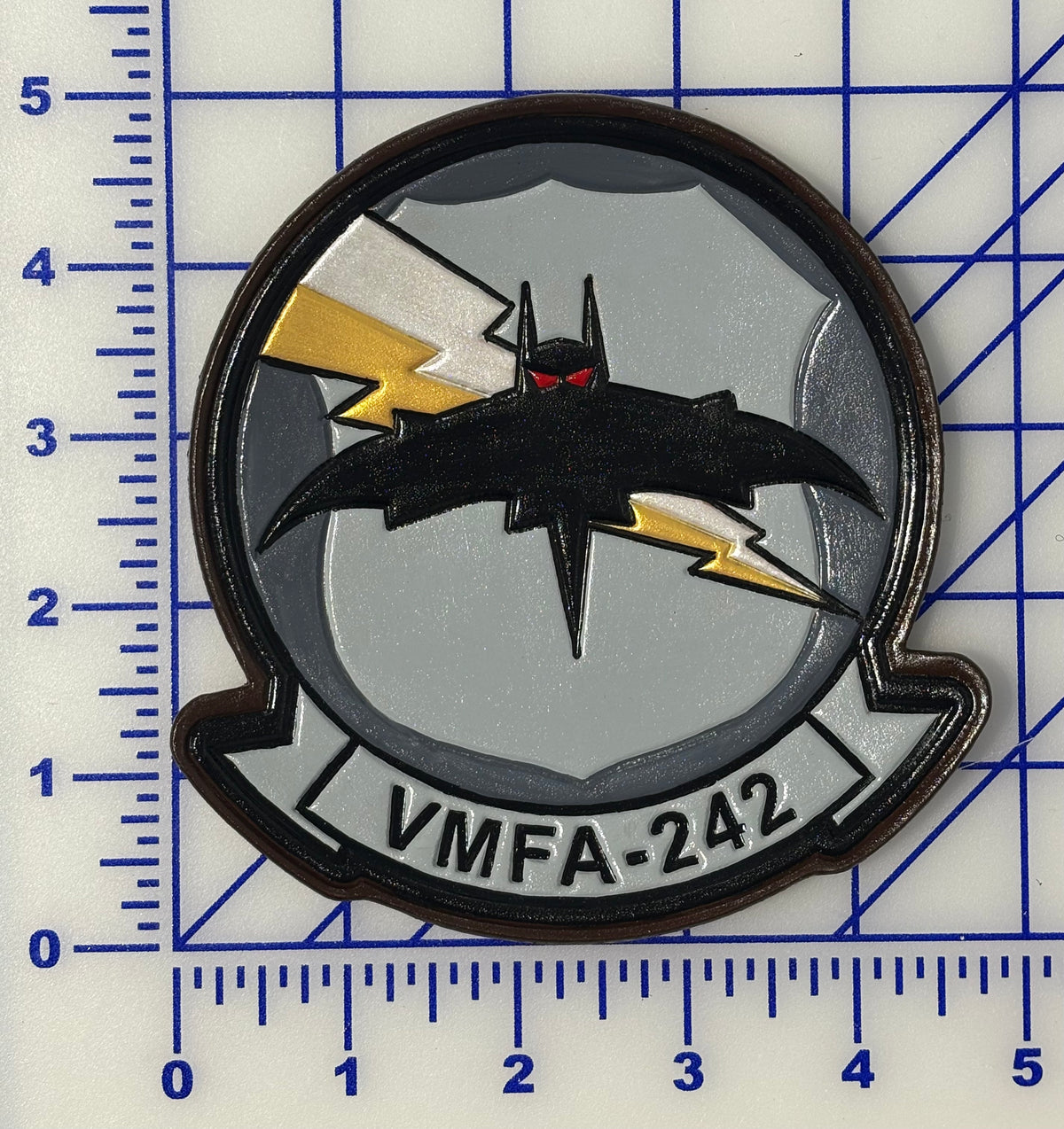 Officially Licensed USMC VMFA-242 Bats Leather Patch