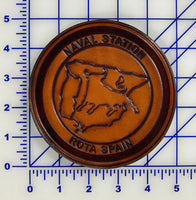 Officially License US Navy Naval Station Rota Spain Leather Patch
