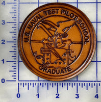 Officially Licensed US Naval Test Pilot School Leather Shoulder Patch