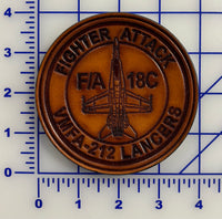 Official VMFA-212 Lancers F-18C Leather Shoulder Patch
