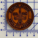 Official VMFA-212 Lancers F-18C Leather Shoulder Patch