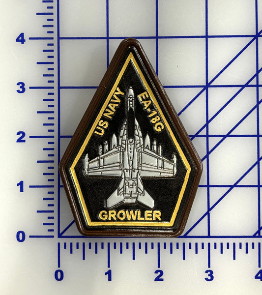 US Navy EA-18G Growler leather patch