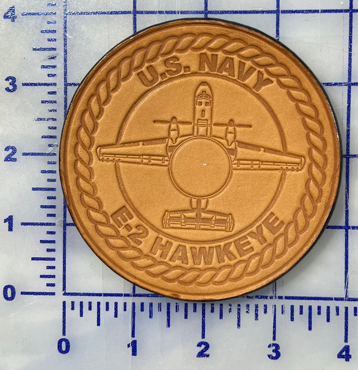 Officially Licensed US Navy E-2 Hawkeye Leather Patch