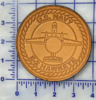 Officially Licensed US Navy E-2 Hawkeye Leather Patch
