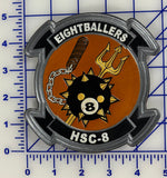 Officially Licensed US Navy HSC-8 Eightballers Leather Patch