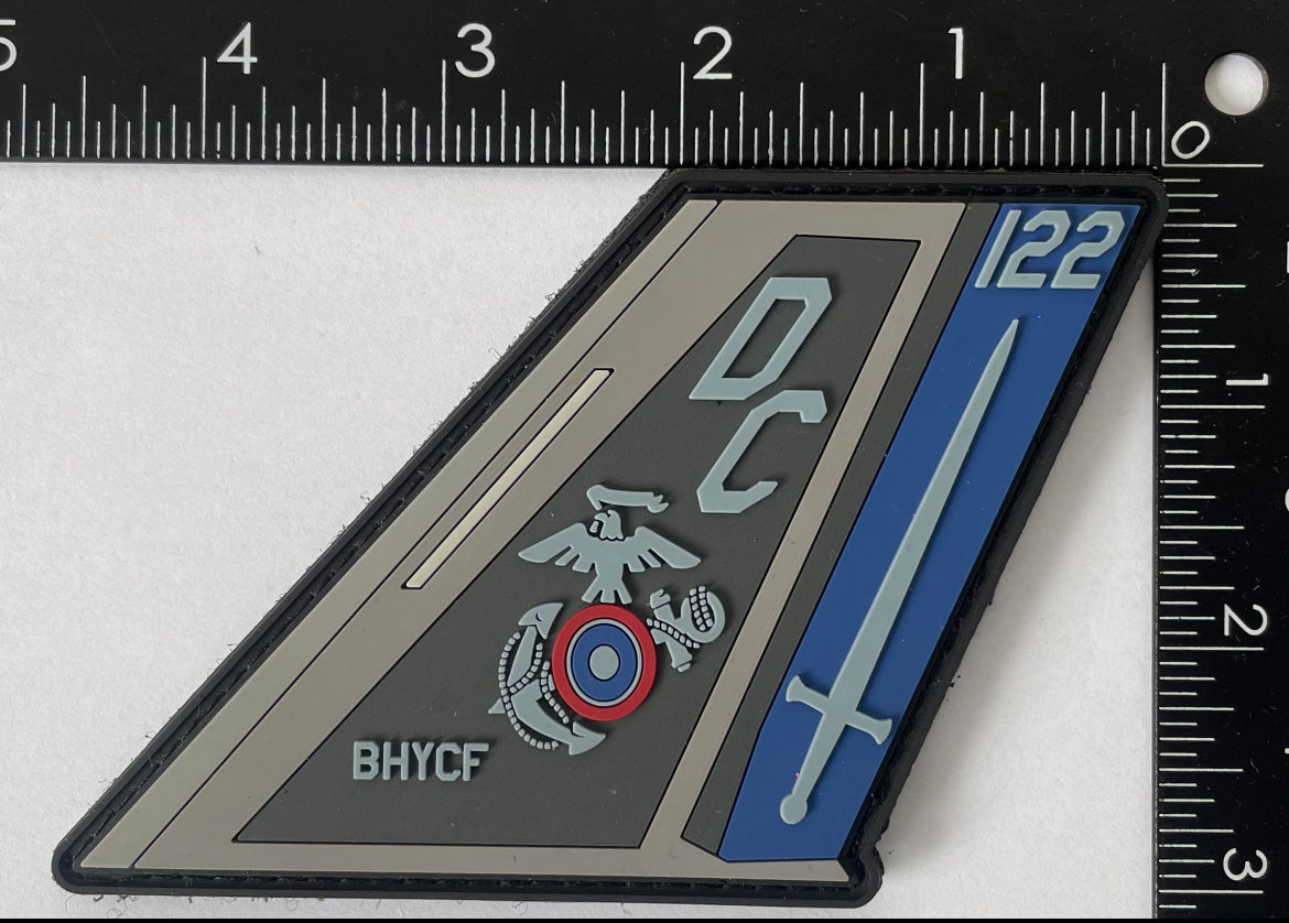 Official VMFA-122 Flying Leathernecks PVC Tail Flash Patch