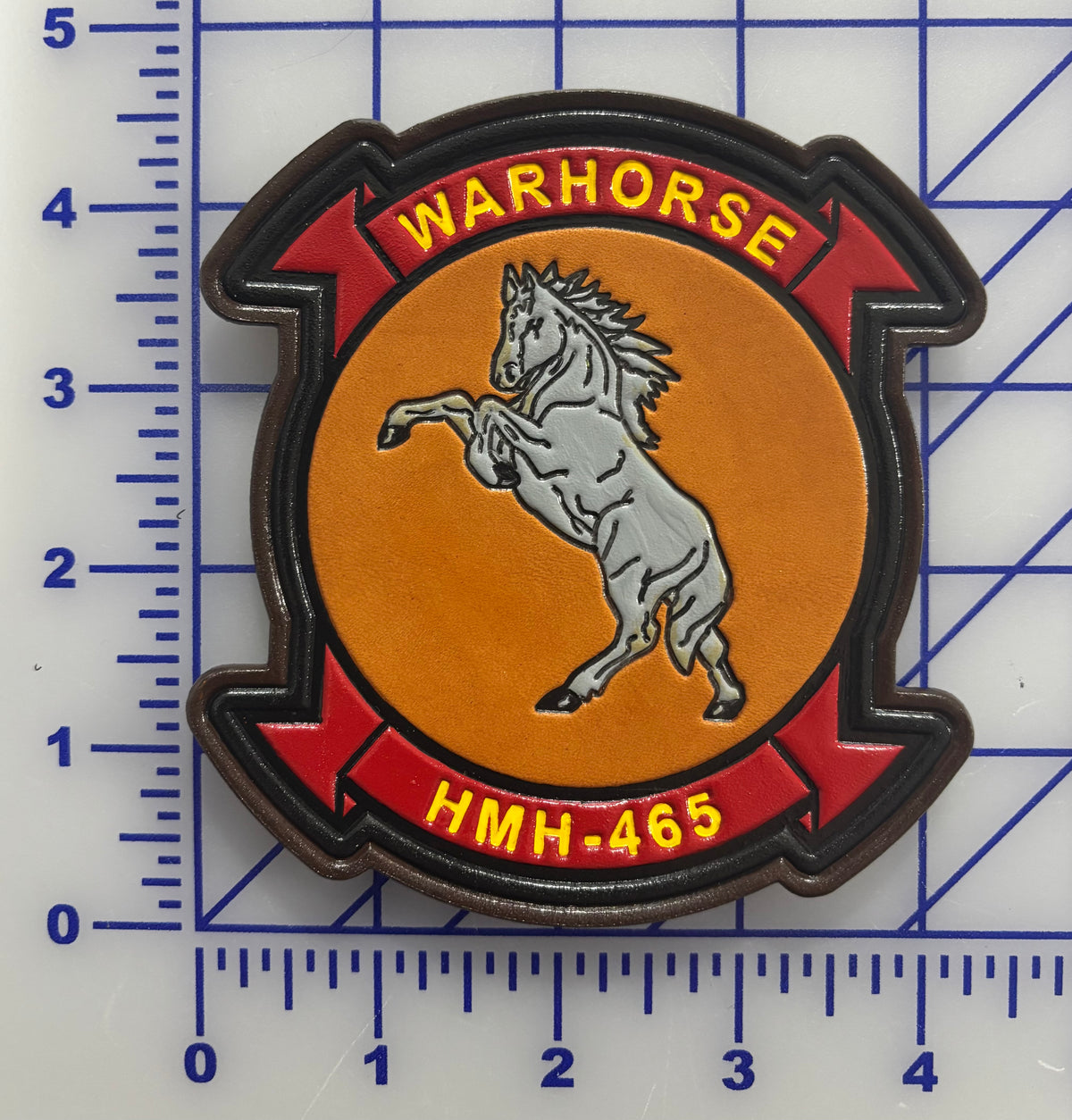Officially Licensed HMH-465 Warhorse Leather Patches