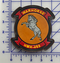 Officially Licensed HMH-465 Warhorse Leather Patches