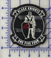Officially Licensed US Navy VF-154 Black Knights Hand Painted Leather Patch