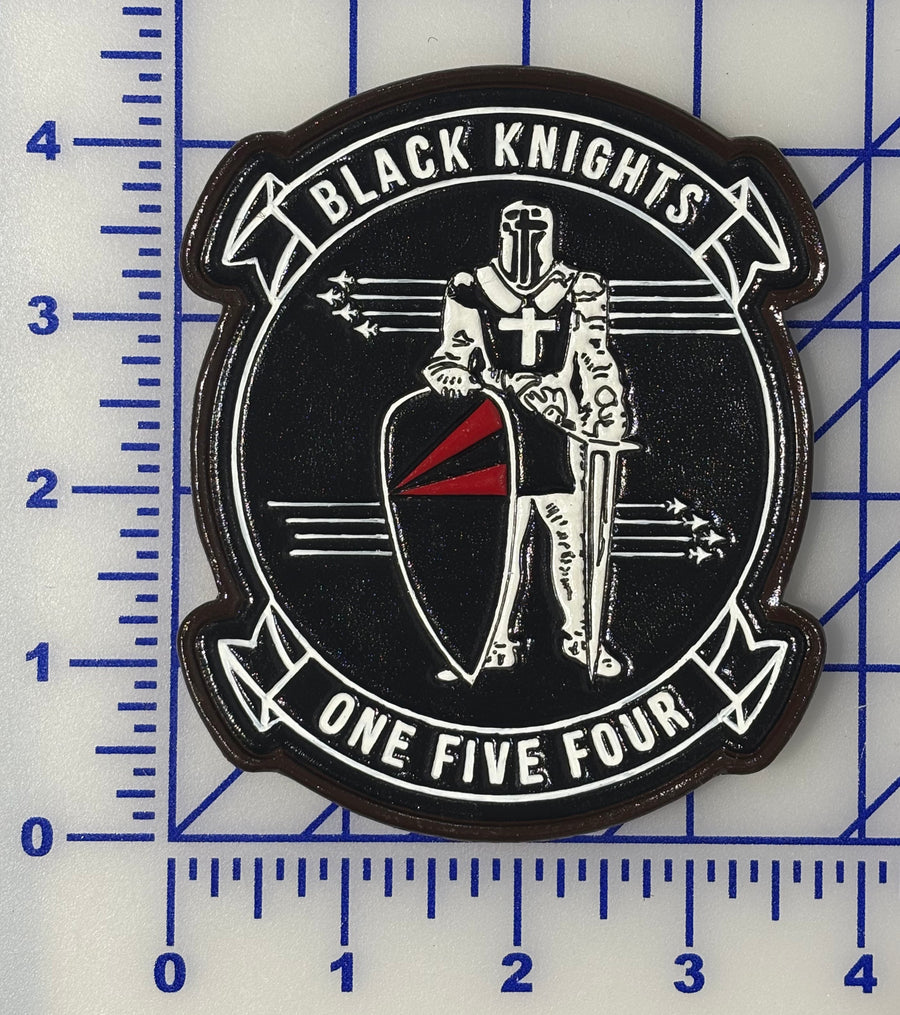 Officially Licensed US Navy VF-154 Black Knights Hand Painted Leather Patch