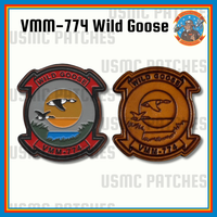 Officially Licensed USMC VMM-774 Wild Goose Leather Patches
