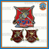Coin and Embroidered Patch / With Hook & Loop